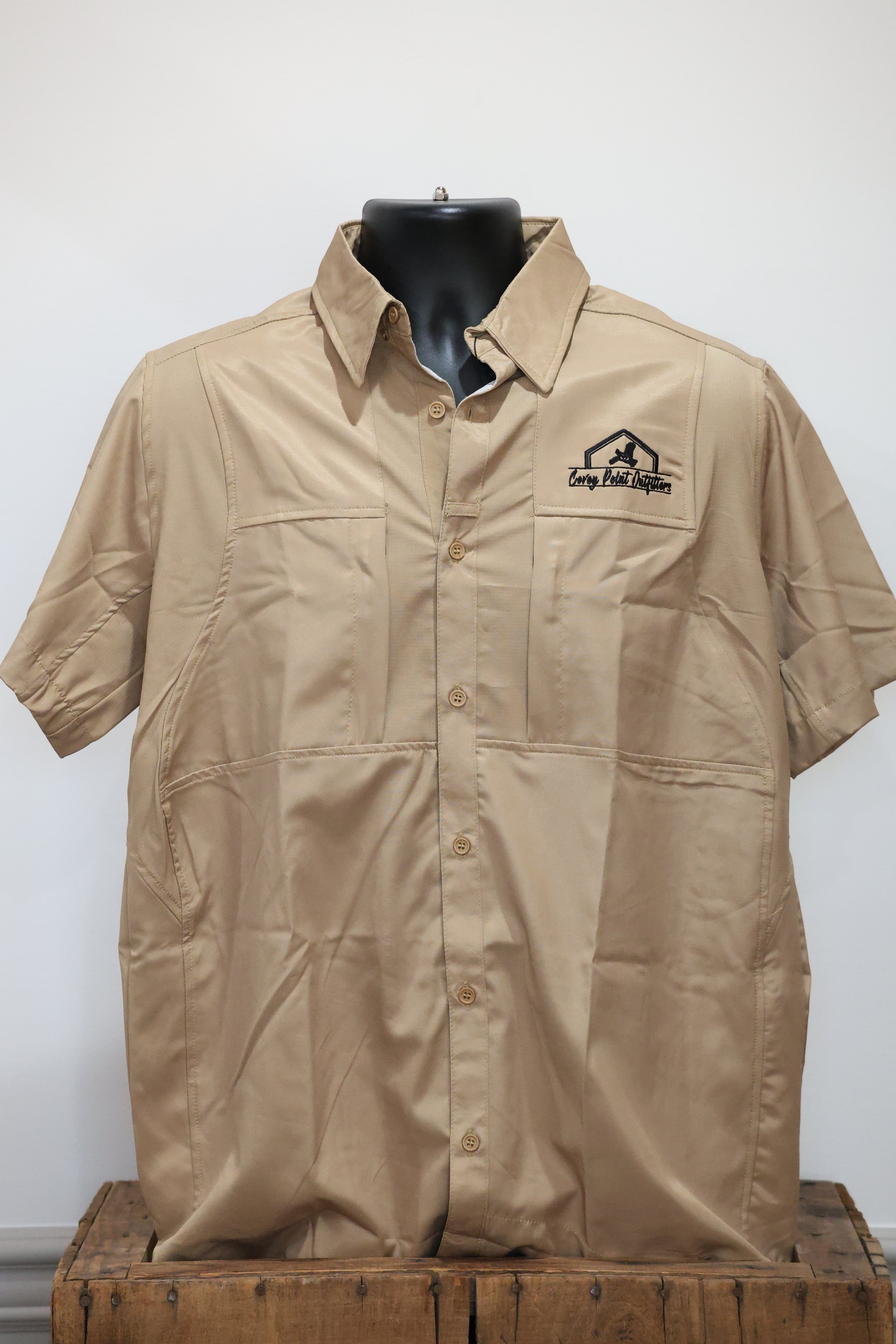 Khaki Short Sleeve Shooting Shirt