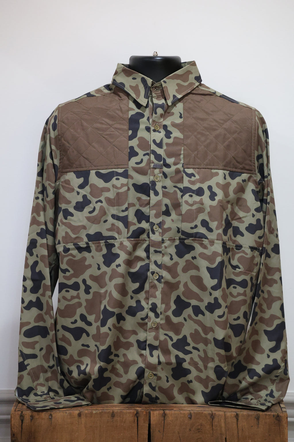 Safari Old School Camo Long Sleeve Shooting Shirt
