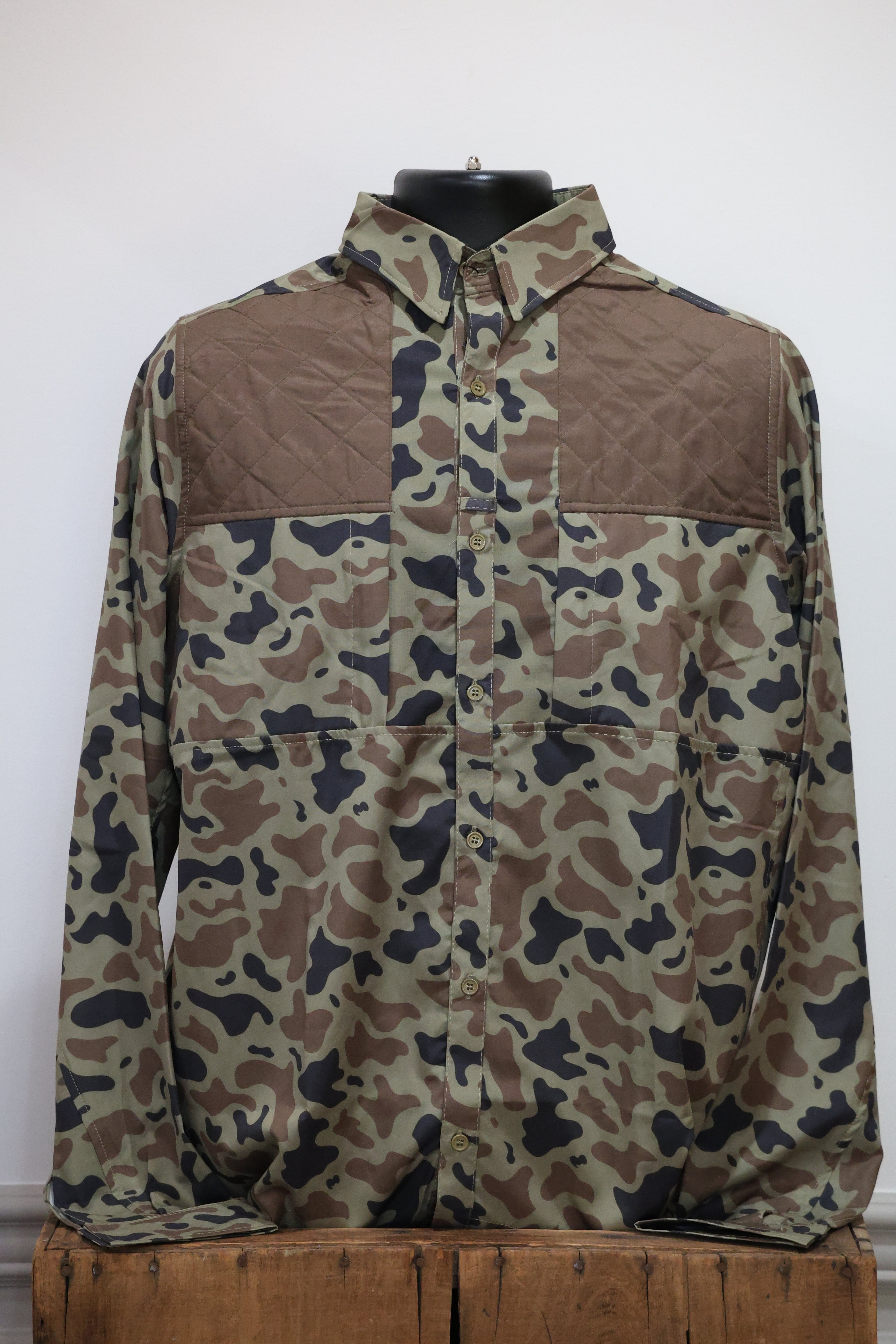 Safari Old School Camo Long Sleeve Shooting Shirt