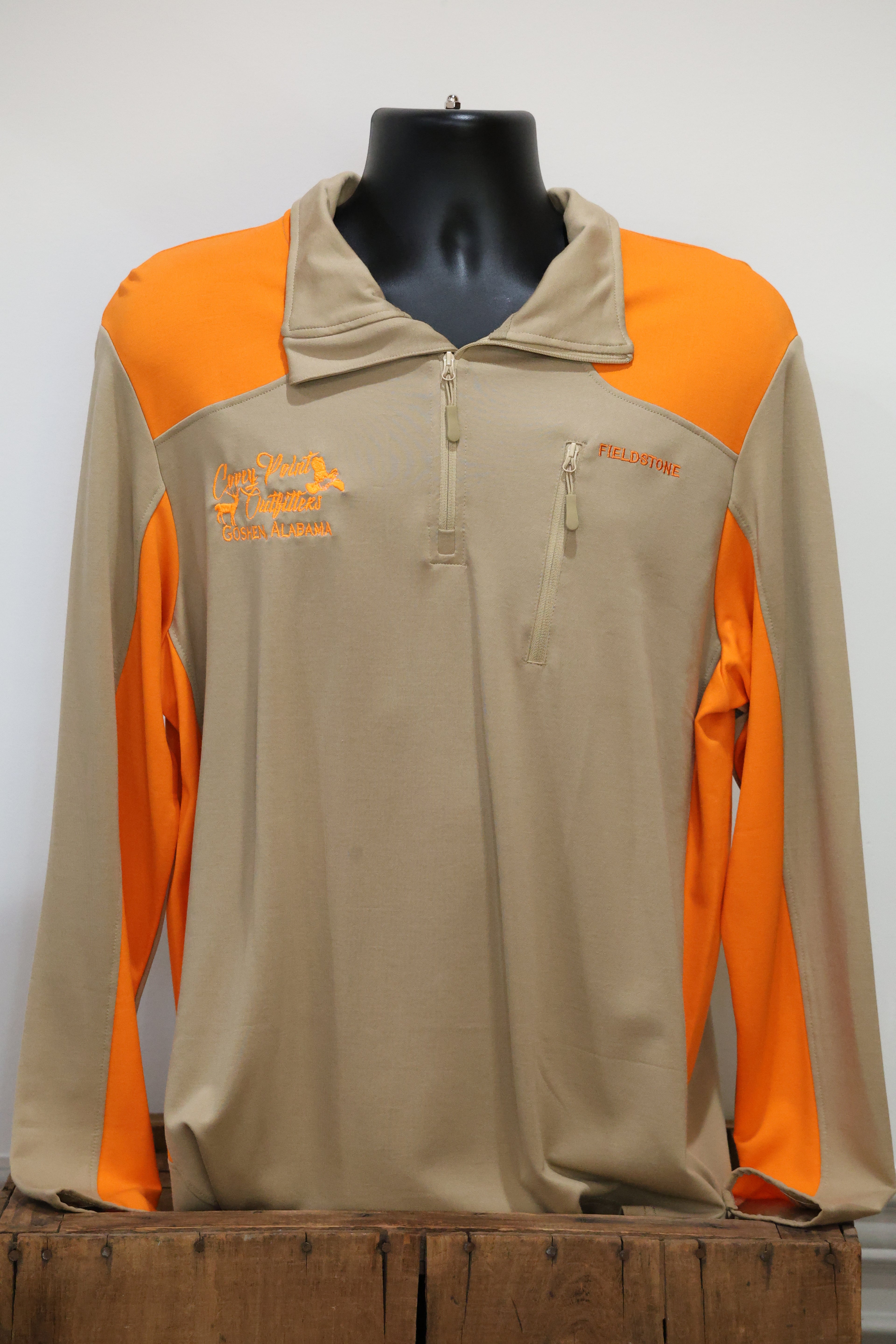 Orange/Khaki Upland Quarter Zip