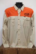 Orange/Khaki Upland Long Sleeve Shooting Shirt