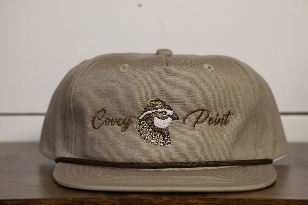 Khaki Quail Logo Goat Rope Hat
