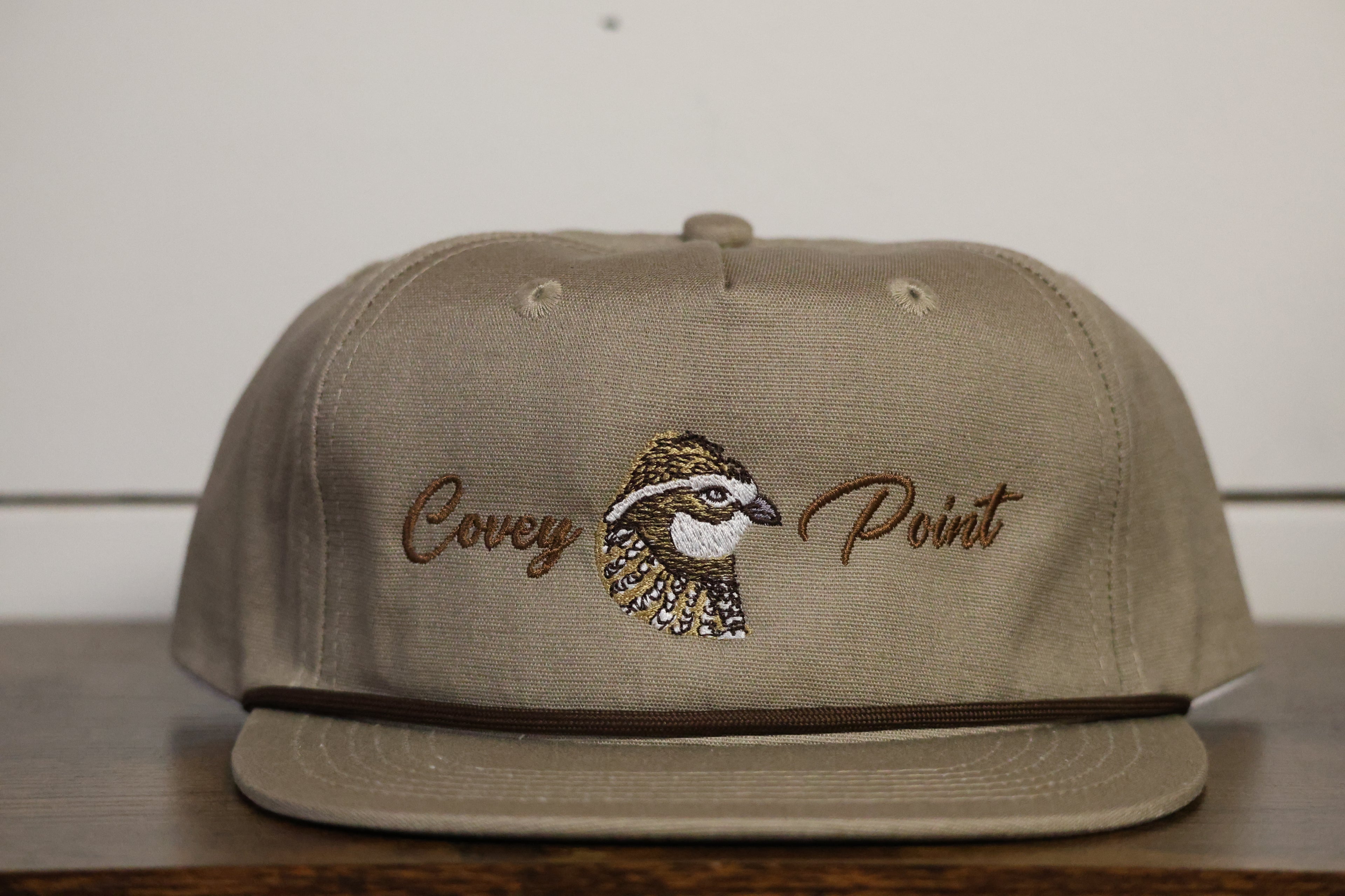 Khaki Quail Logo Goat Rope Hat