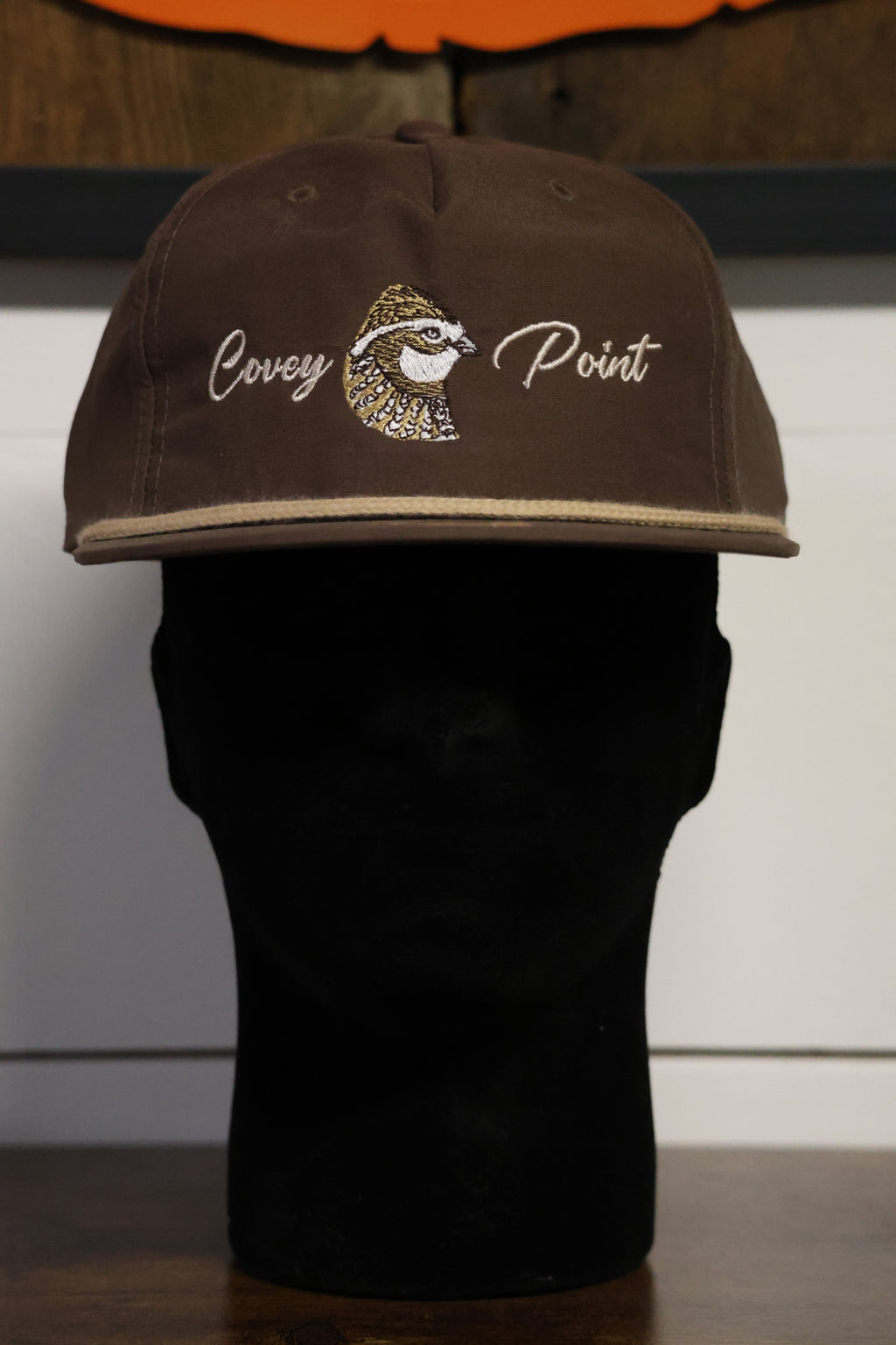Dark Mocha Quail Logo Richardson Reactive Rope Hat