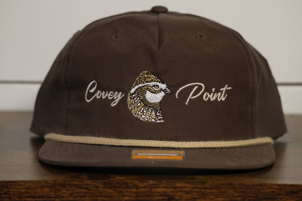 Dark Mocha Quail Logo Richardson Reactive Rope Hat