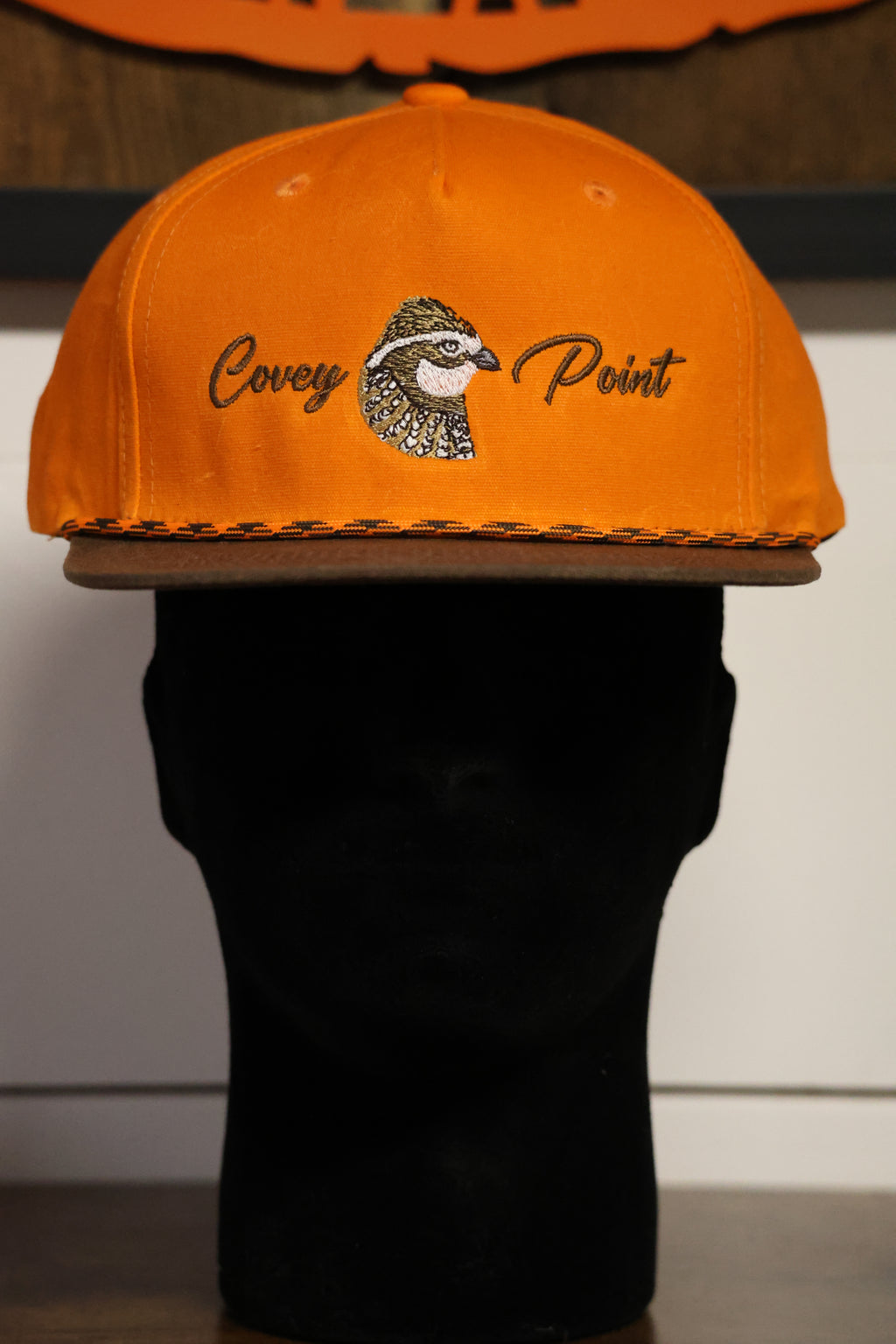 Waxed Orange Quail Logo Rope Hat
