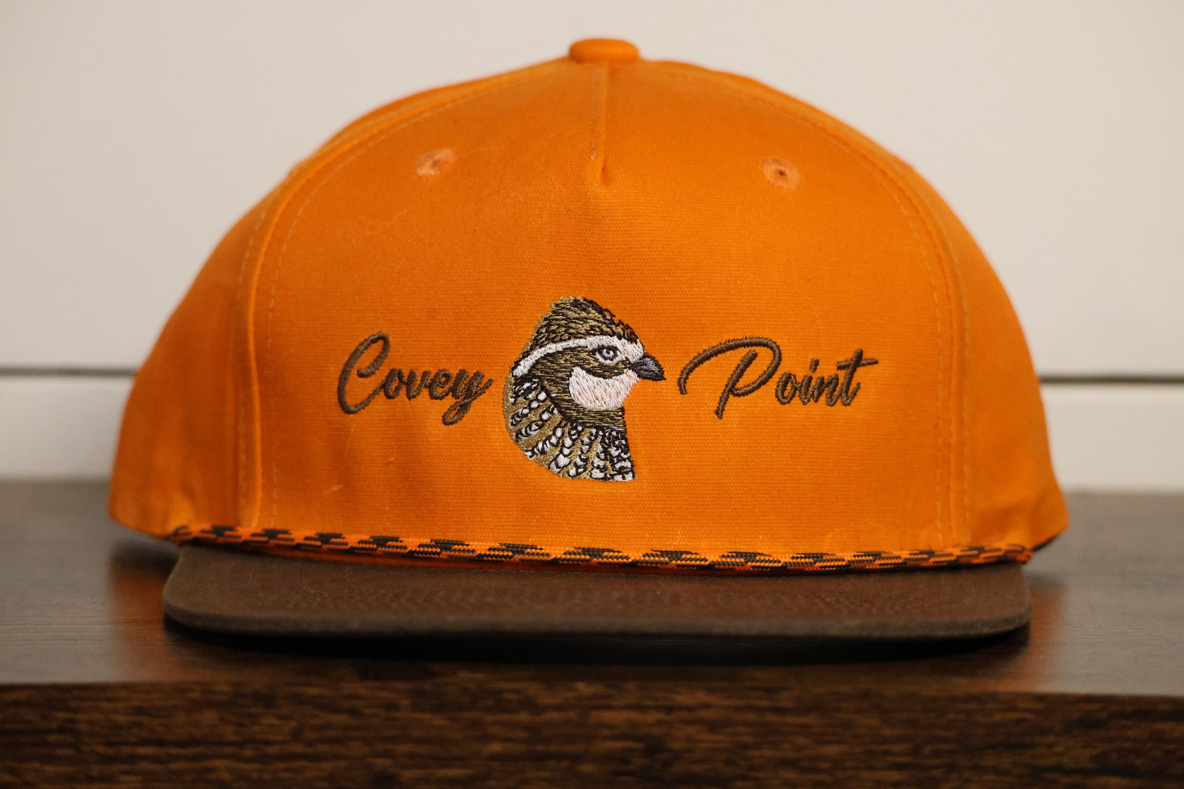 Waxed Orange Quail Logo Rope Hat