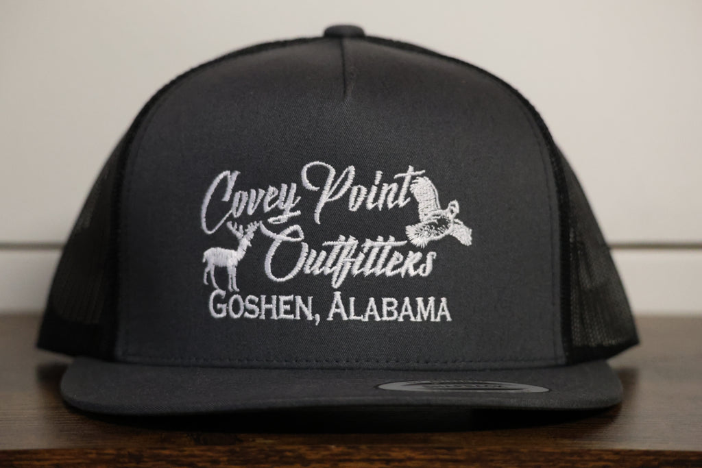 Charcoal Snapback Covey Point Embroidered Hat