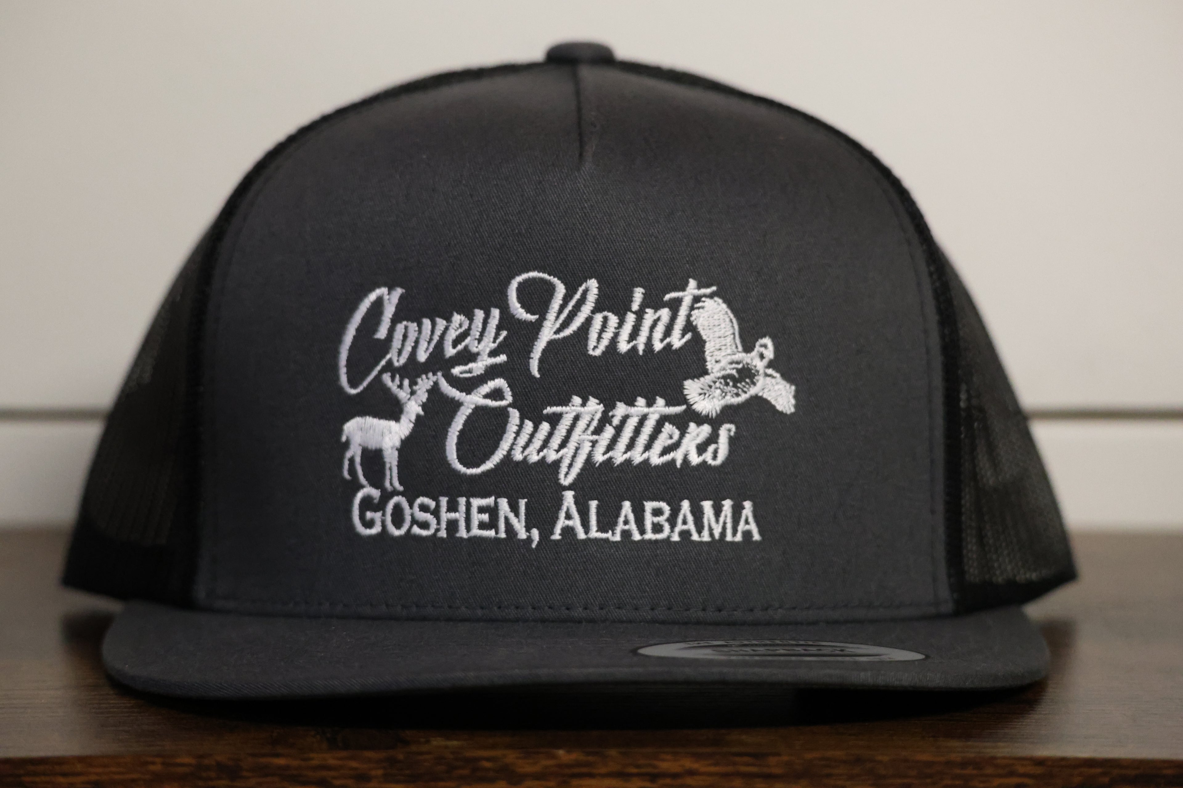 Charcoal Snapback Covey Point Embroidered Hat