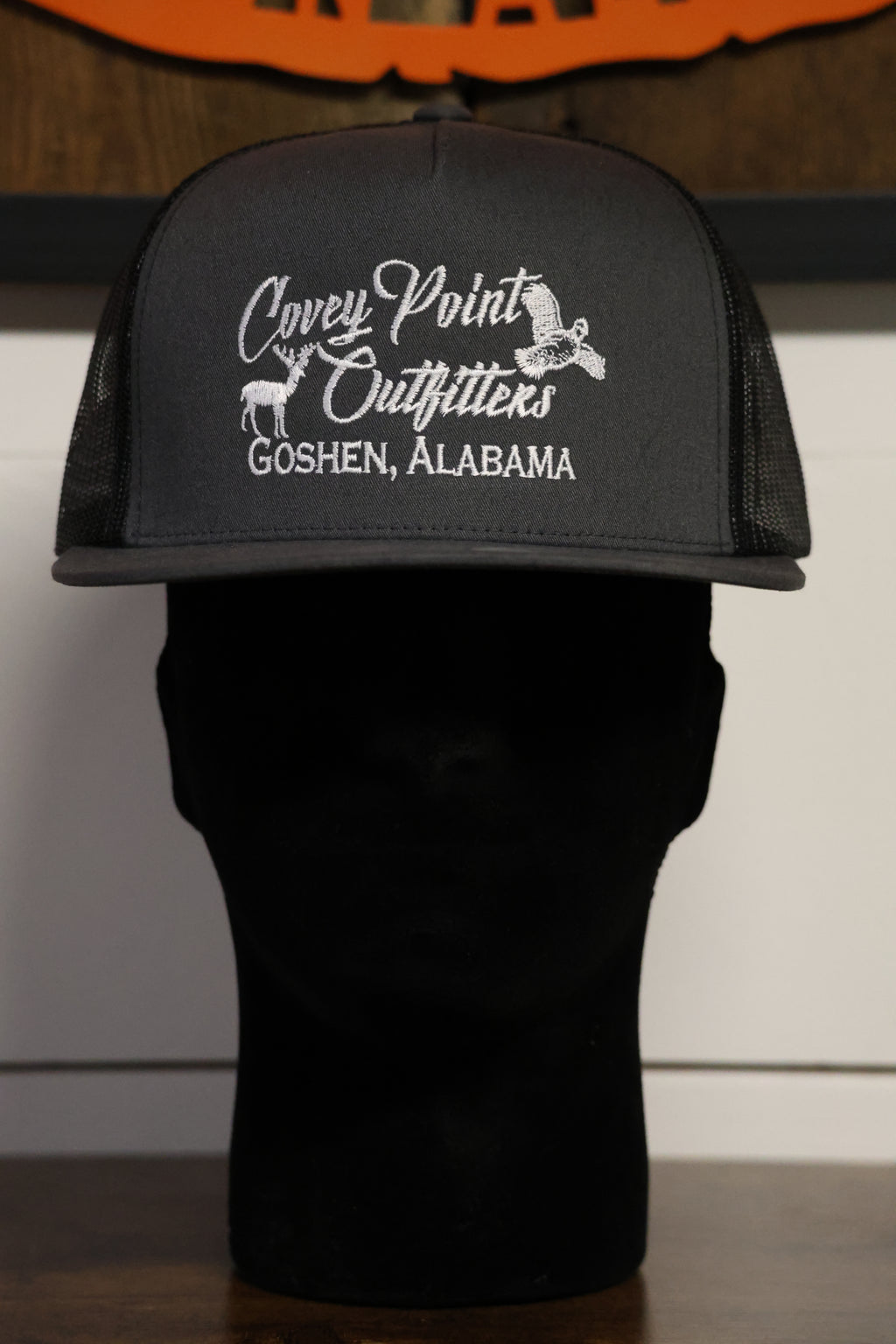 Charcoal Snapback Covey Point Embroidered Hat