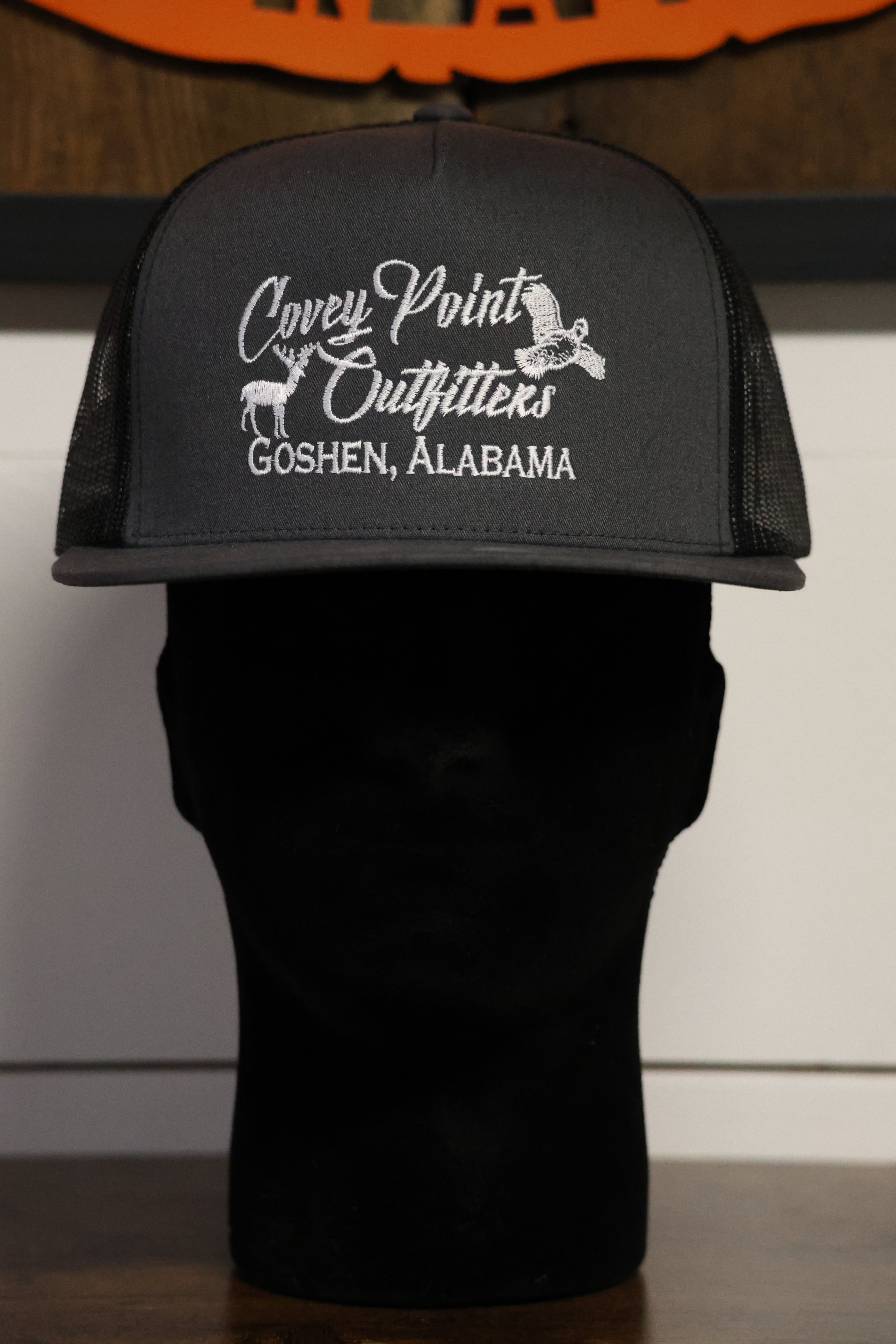 Charcoal Snapback Covey Point Embroidered Hat