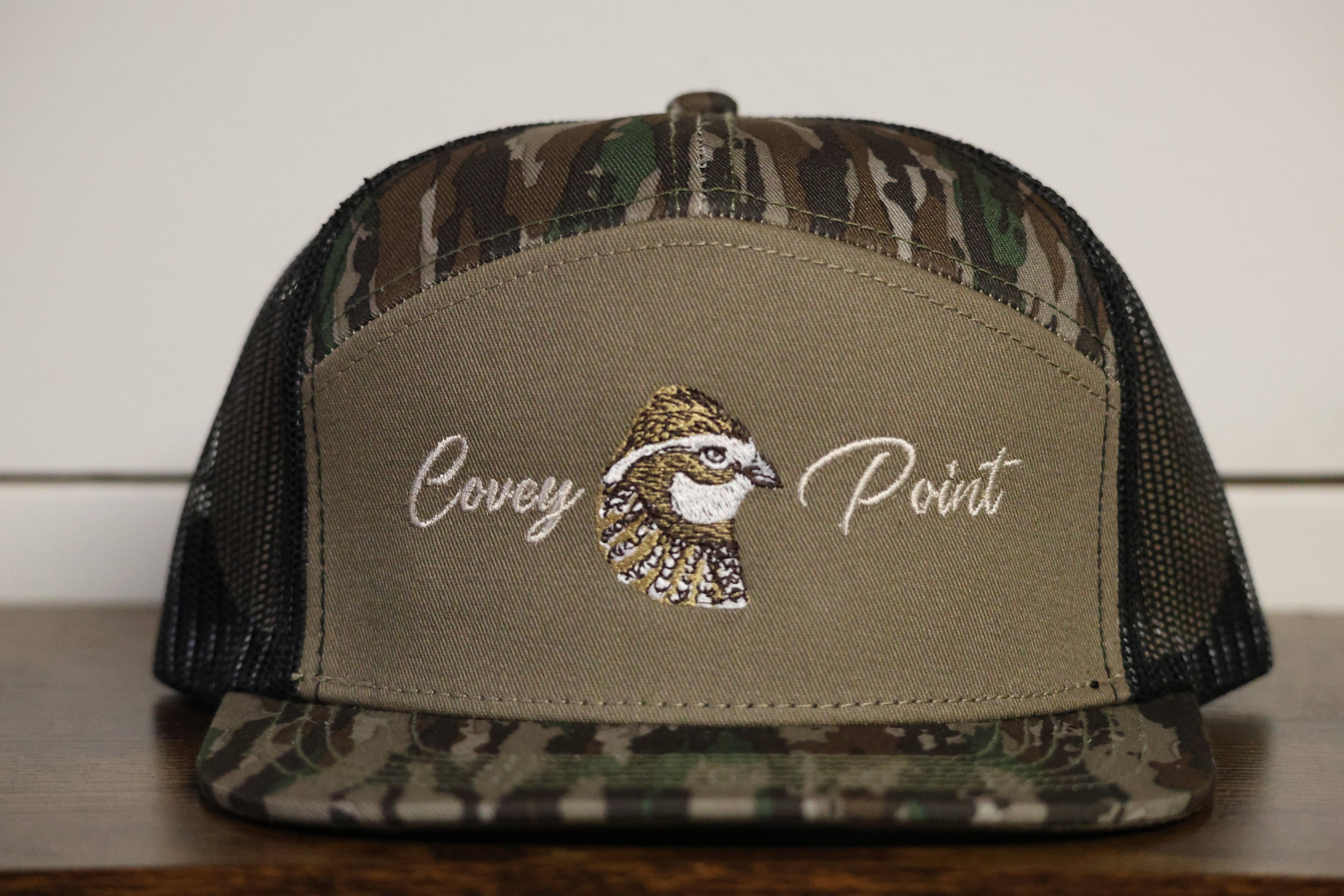 Realtree Original/Brown 7 Panel Quail Logo Hat