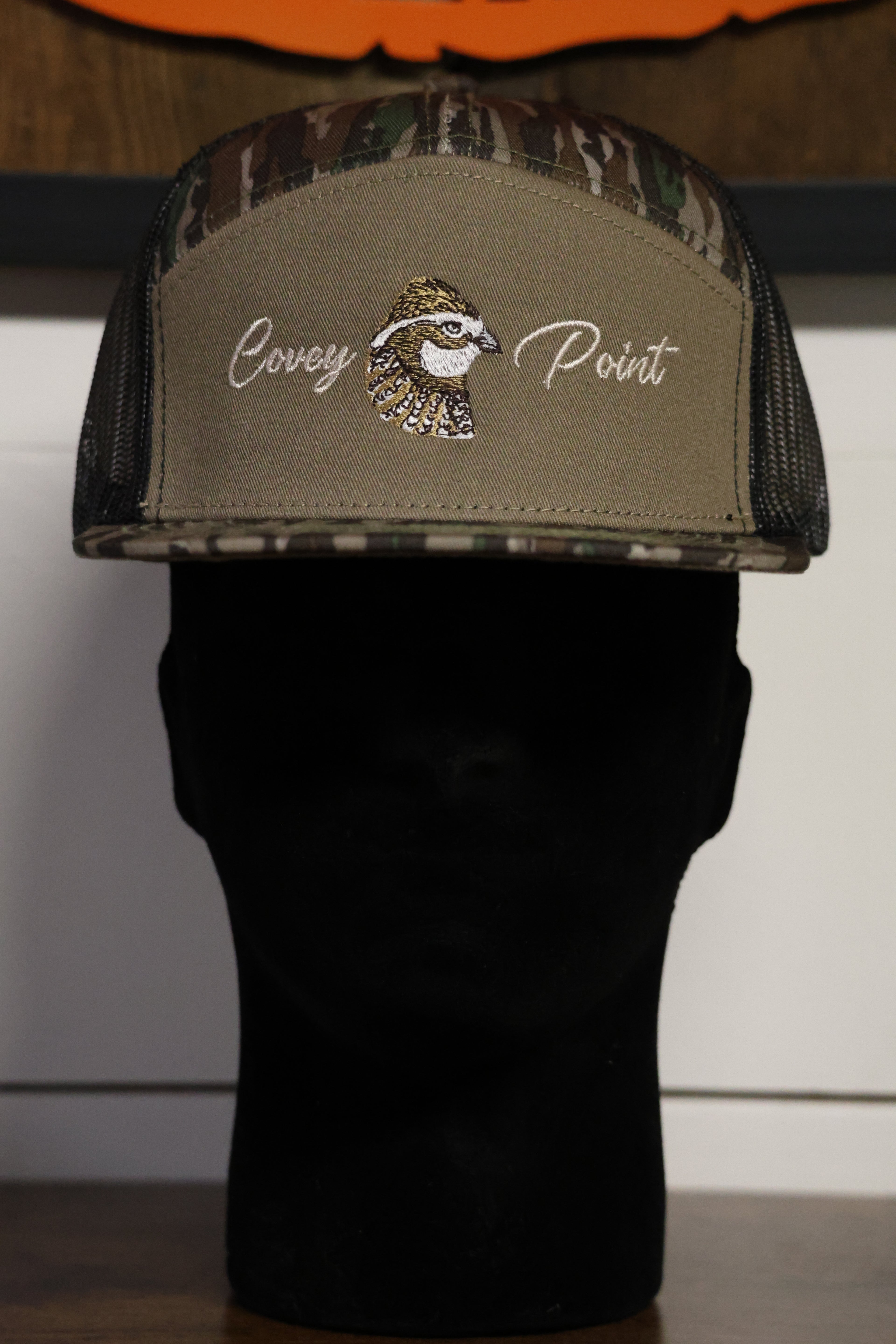 Realtree Original/Brown 7 Panel Quail Logo Hat