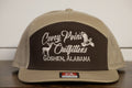 Khaki/Brown Covey Point Embroidered Richardson 7 Panel Hat