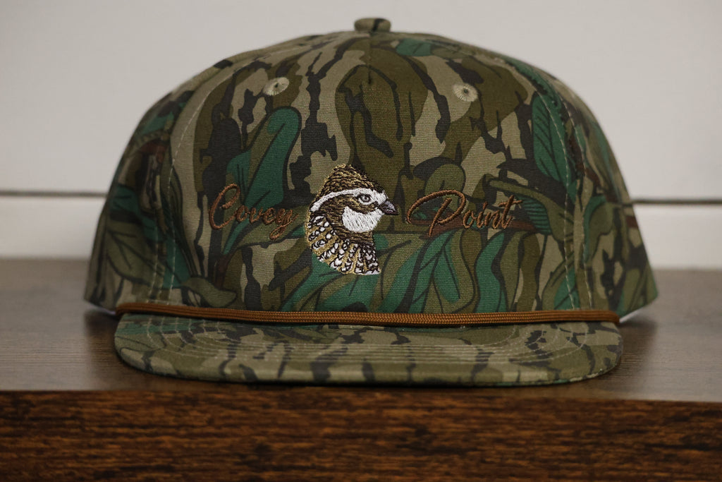 Green Leaf Quail Logo Goat Rope Hat